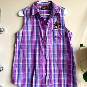 Vintage Disney Short Sleeve Flannel